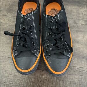 Harley-Davidson Kids Sneakers in Black and Orange